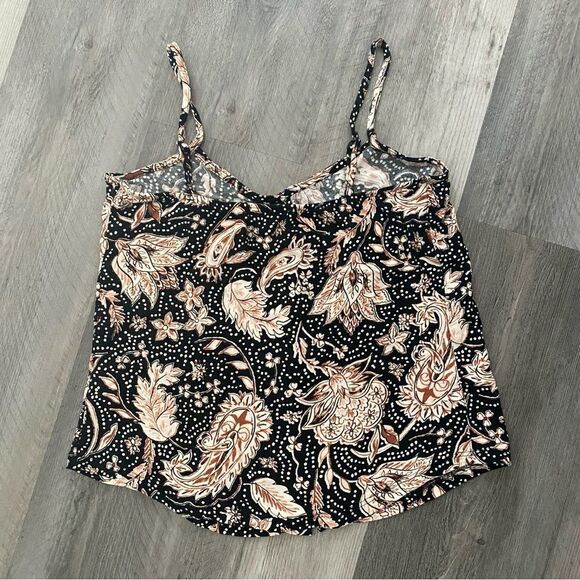 P.J. Salvage Paisley Button Front Top Soft Medium Loungewear - Picture 4 of 8